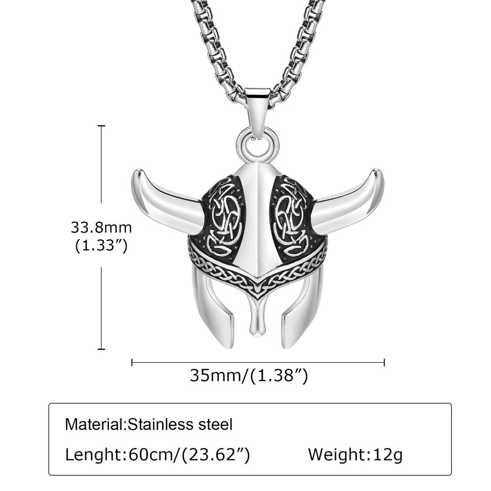 Vikings Horn Helmet Necklace