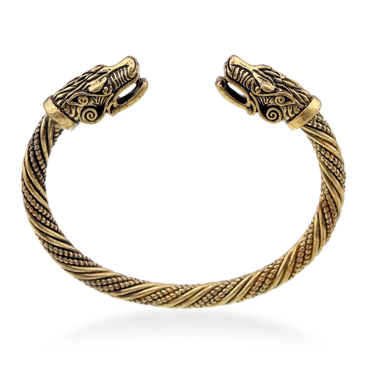 Vintage Vikings Dragon Open Cuff Bracelet