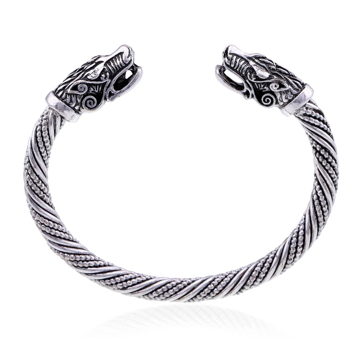 Vintage Vikings Dragon Open Cuff Bracelet
