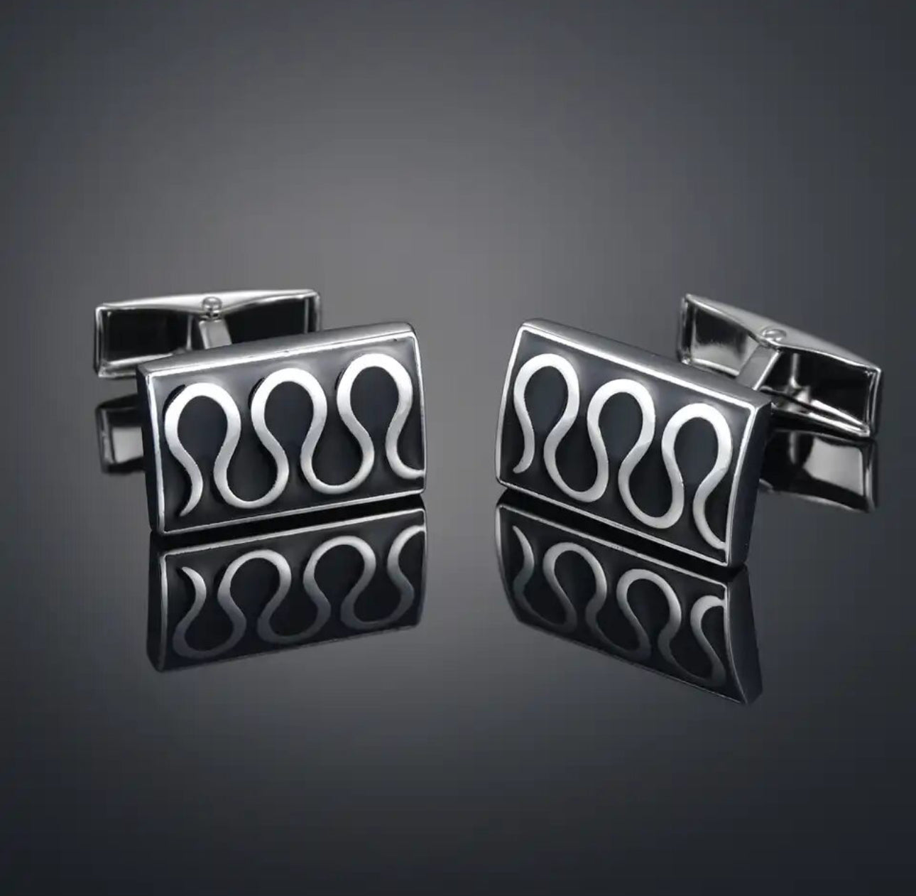 Wavy Square Cufflinks