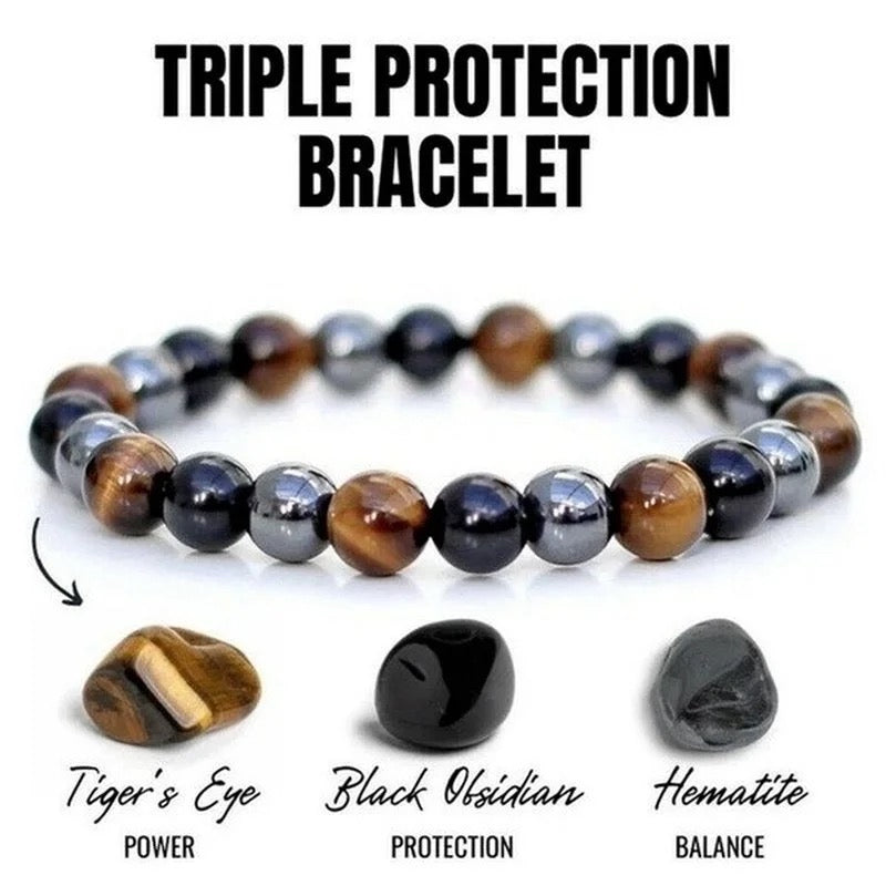 Triple Natural Stones Bracelets