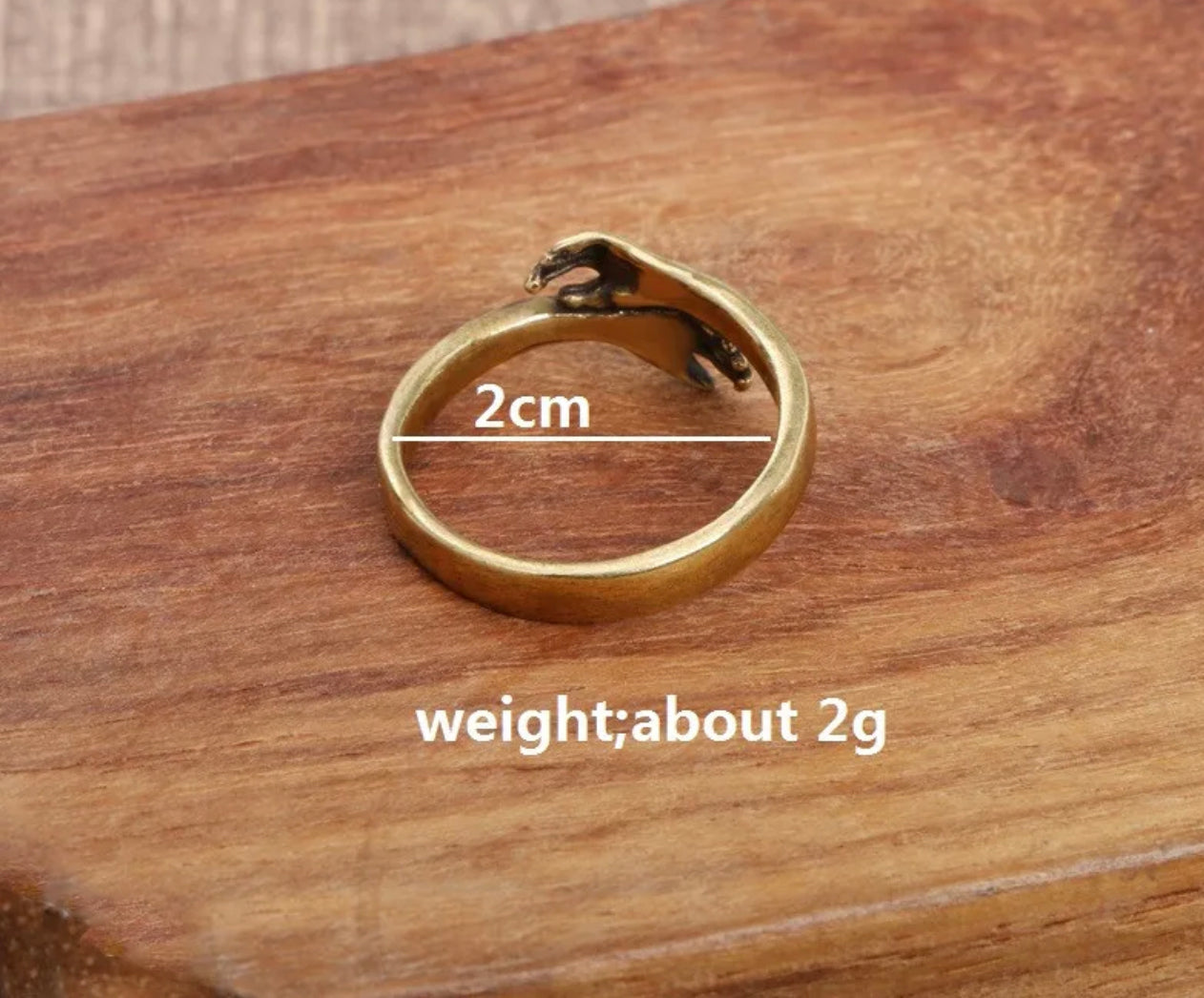 Vintage Copper Hands Hug Ring