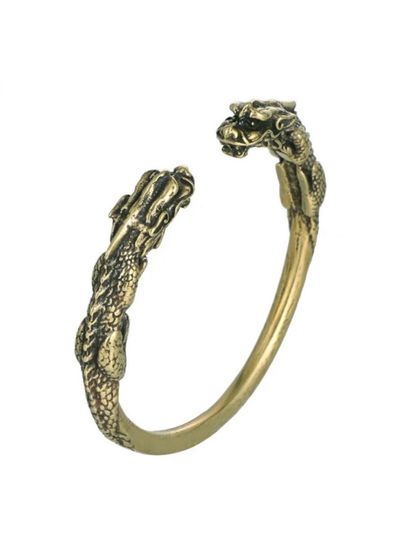 Vintage Copper Dragon Head Bracelet
