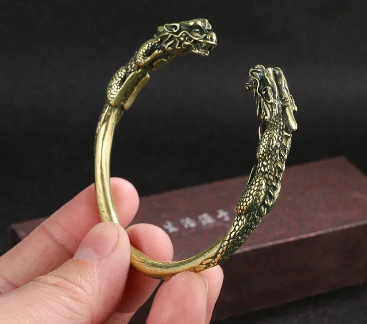 Vintage Copper Dragon Head Bracelet