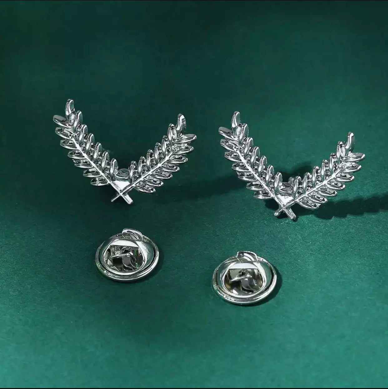 Vintage Double Wheat Ear Collar Pins