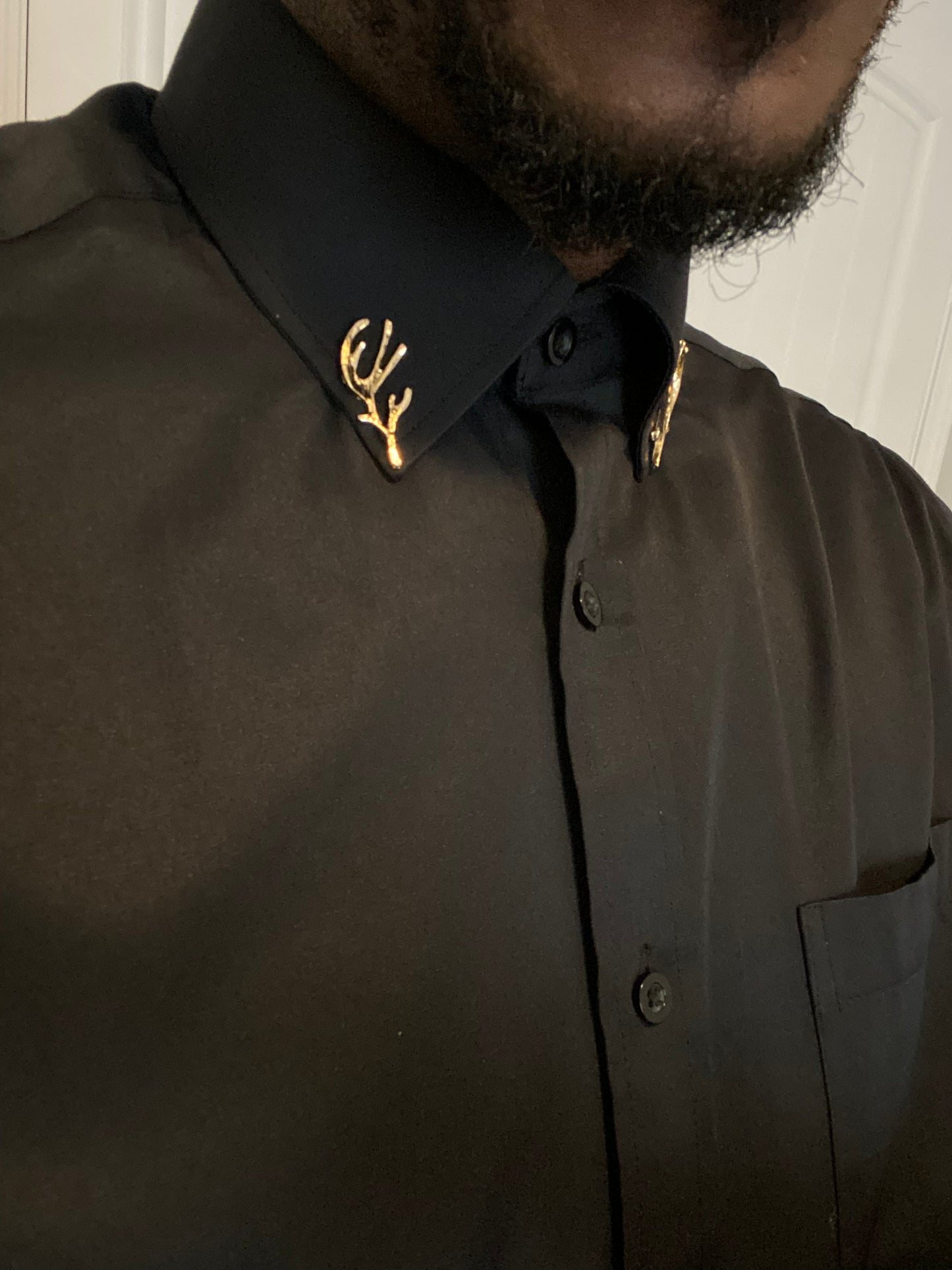 Vintage Elk Horn Collar Pins