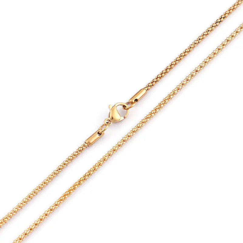 2mm Popcorn Link Chain Necklace