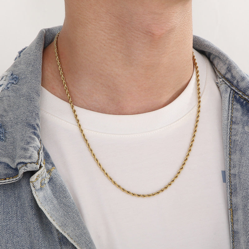 Twist Rope Link Chain Necklace