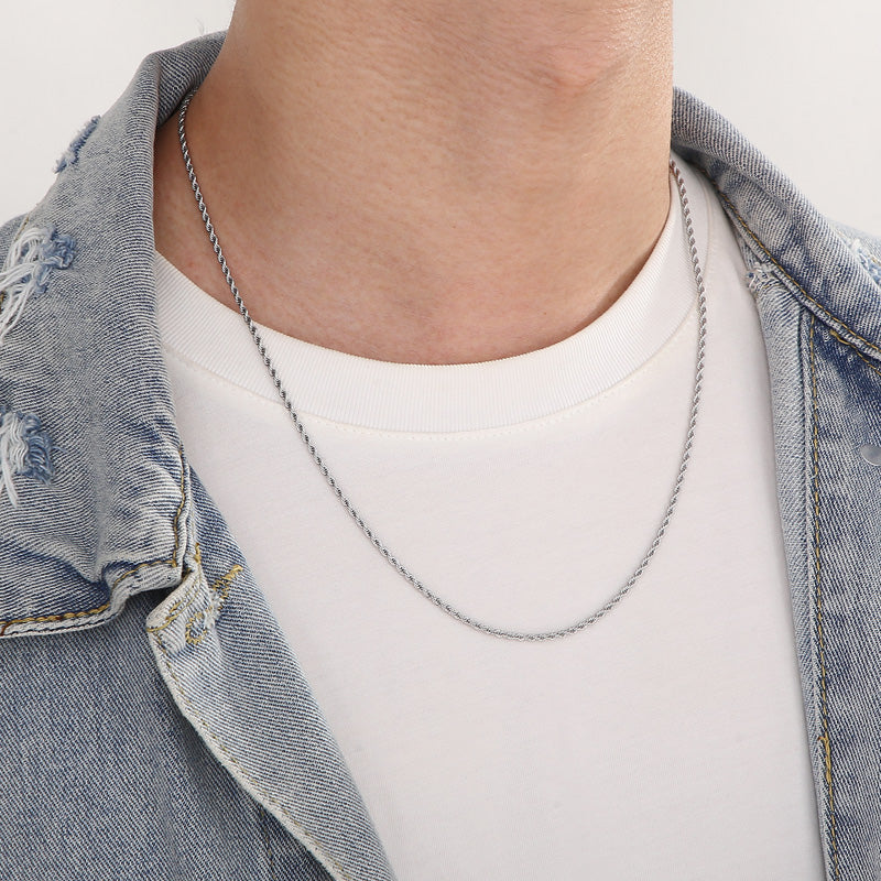 Twist Rope Link Chain Necklace