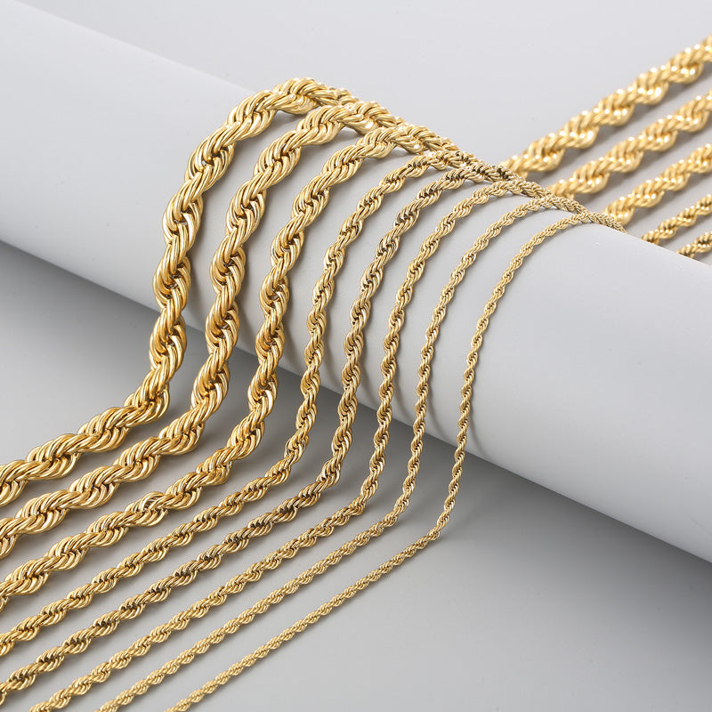 Twist Rope Link Chain Necklace