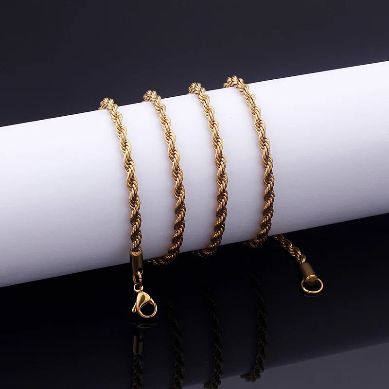 Twist Rope Link Chain Necklace