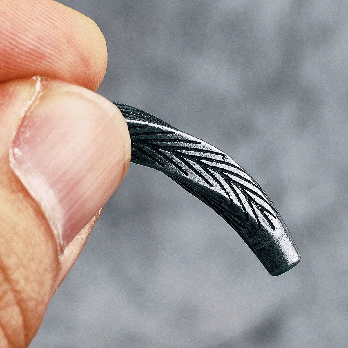 Willow Leaves Stainless Steel Cuff Bracelet