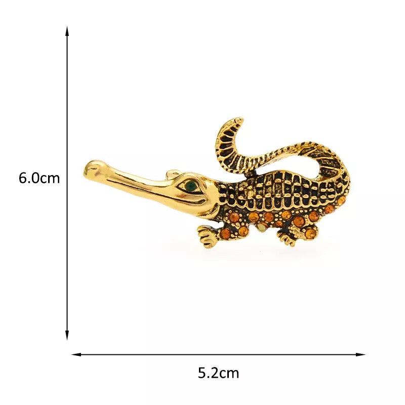 Vintage Crocodile Brooch