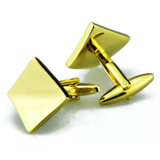 Semi Folded Square Steel Cufflinks