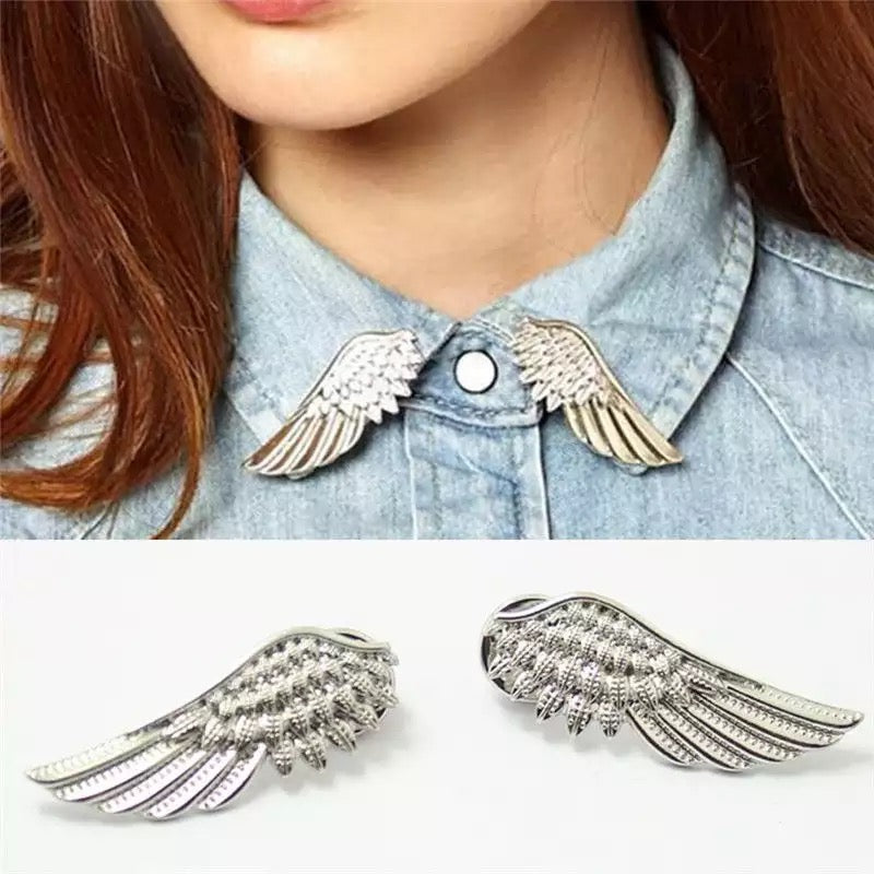 Vintage Angel Wings Collar Pins Brooches
