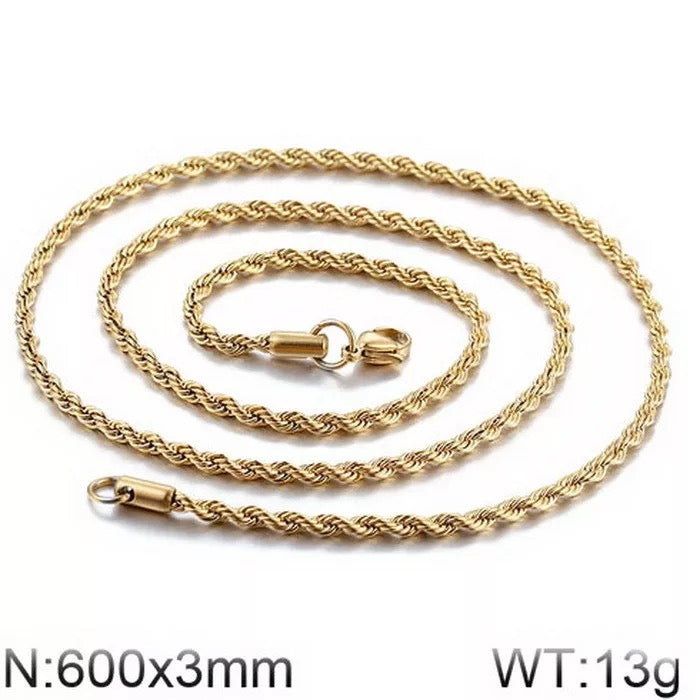 Twist Rope Link Chain Necklace