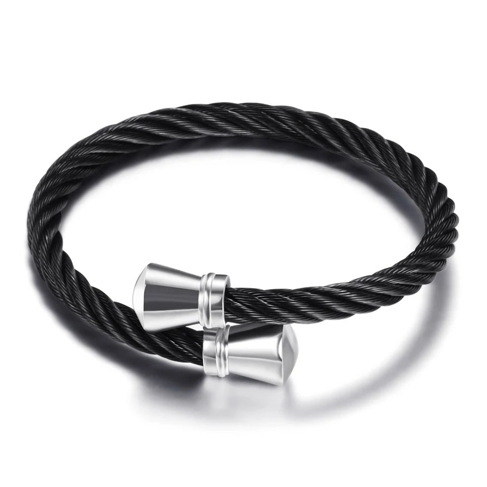 Cone Head Cable Wire Steel Stretch Bracelet