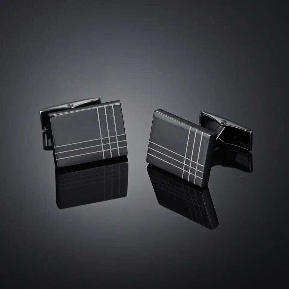 Gun Black Square Cufflinks