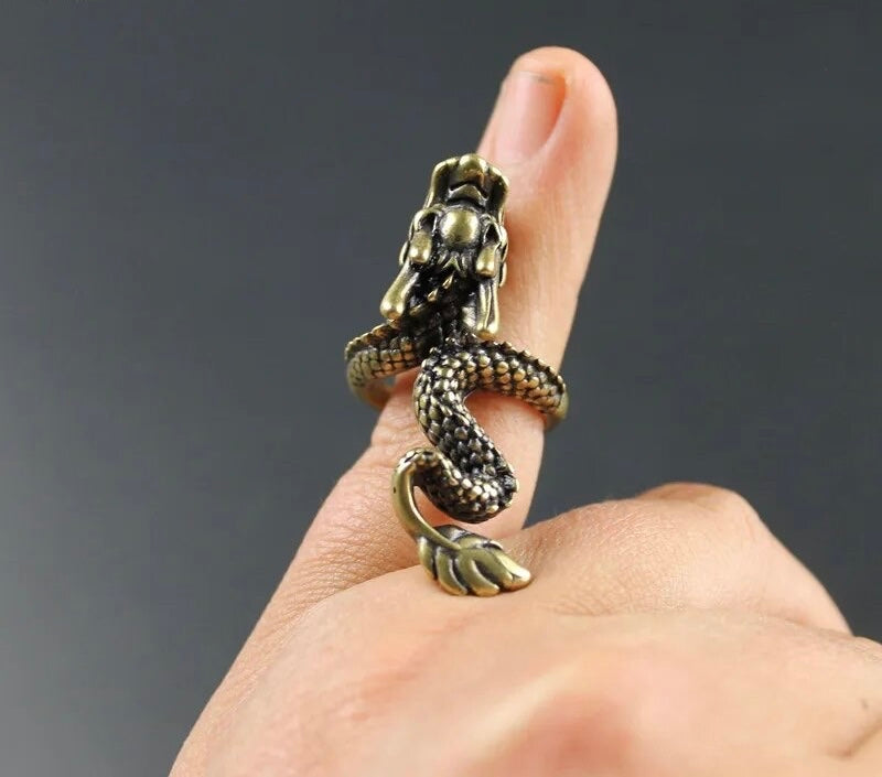 Copper Dragon Ring