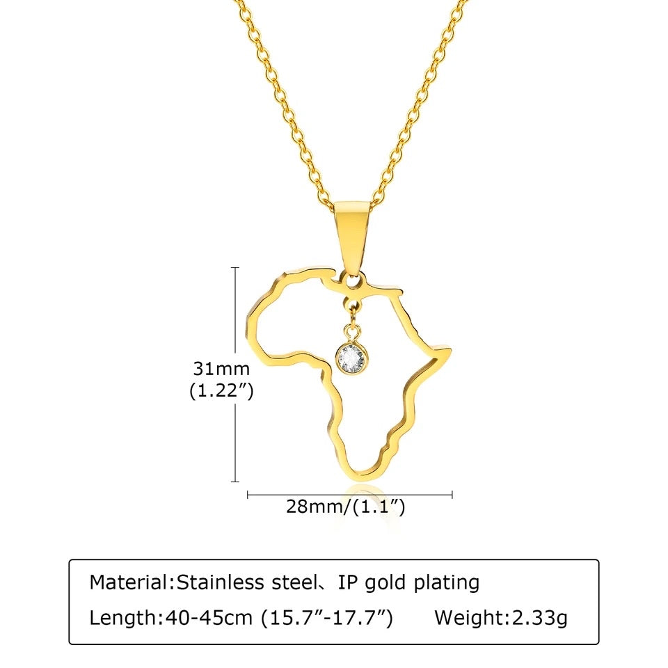 Map of Africa Necklace