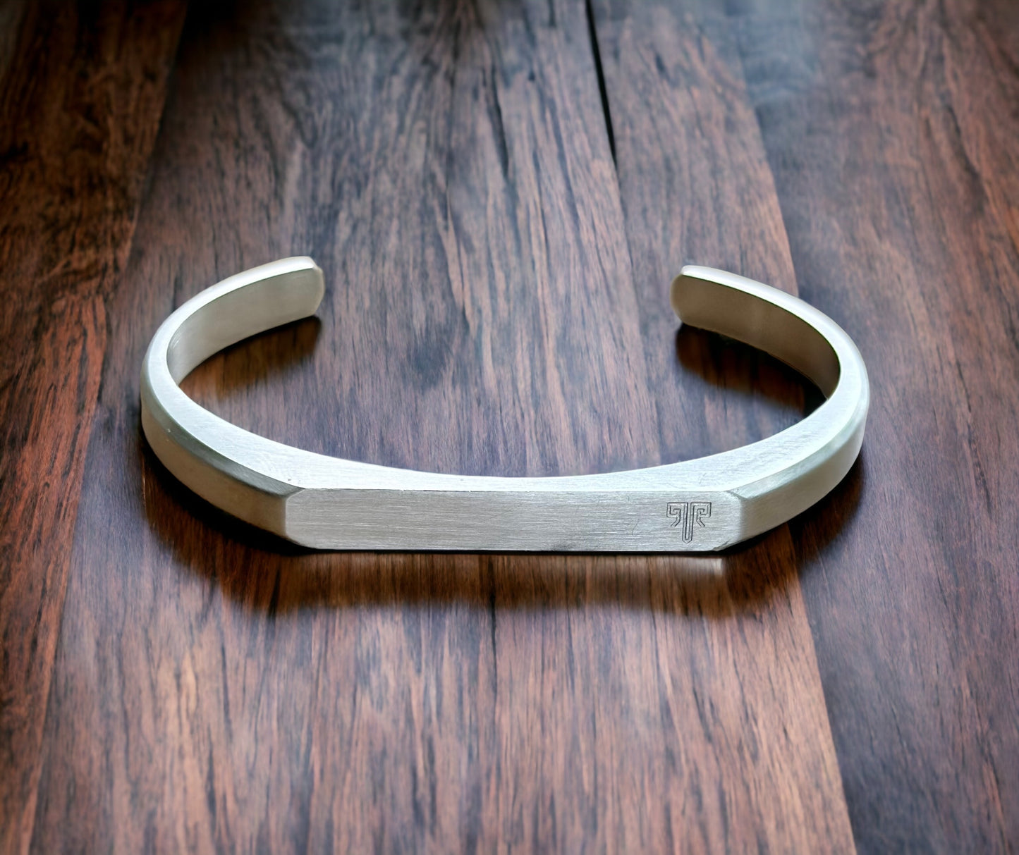 2shup Brushed Steel Cuff Bracelet