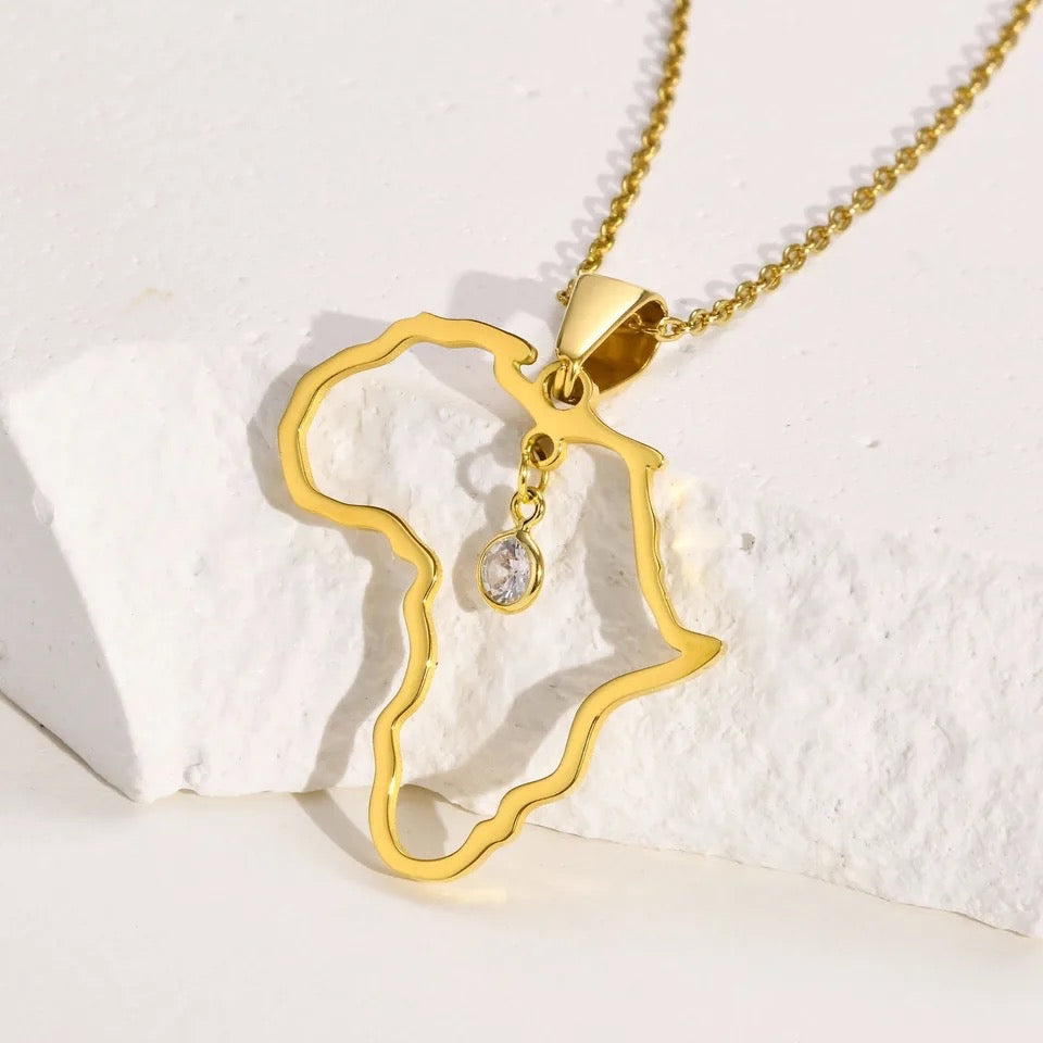 Map of Africa Necklace