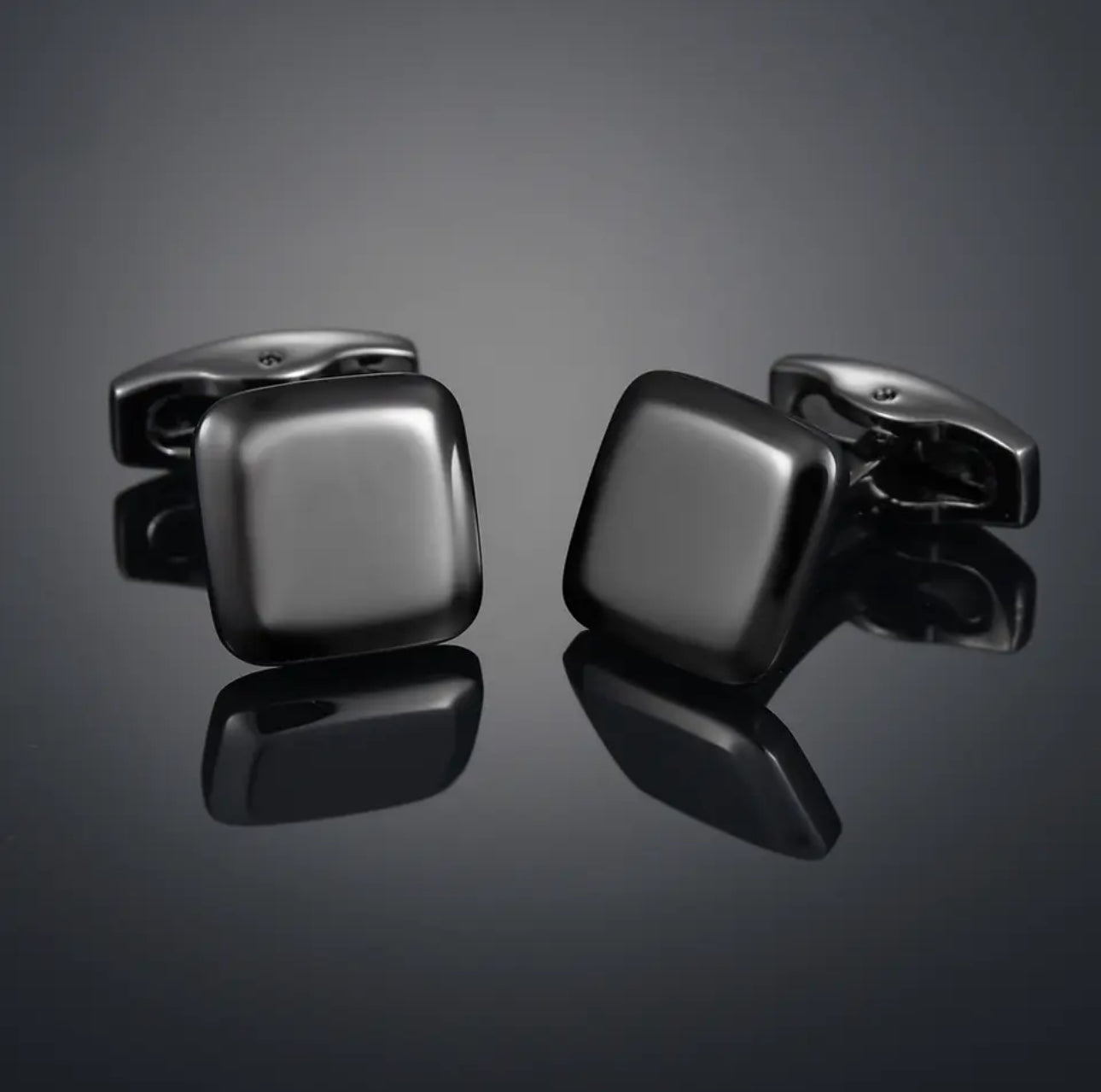 Black Smooth Square Cufflinks