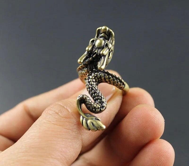 Copper Dragon Ring