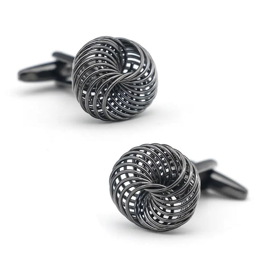 Black Hollow Knot Cufflinks