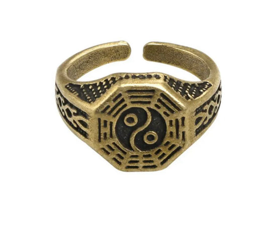 Vintage Copper Yinyang Ring