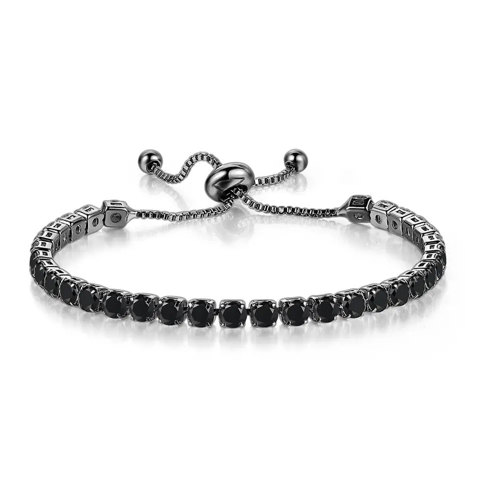 Black Crystal Tennis Bracelet