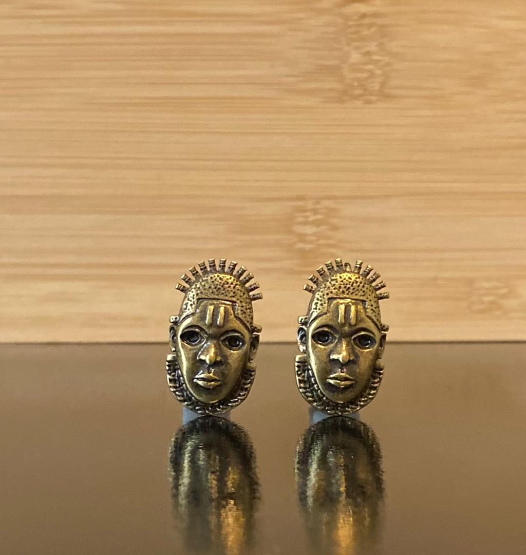 2shup Queen Idia/Benin/Ijoba Mask Cufflinks