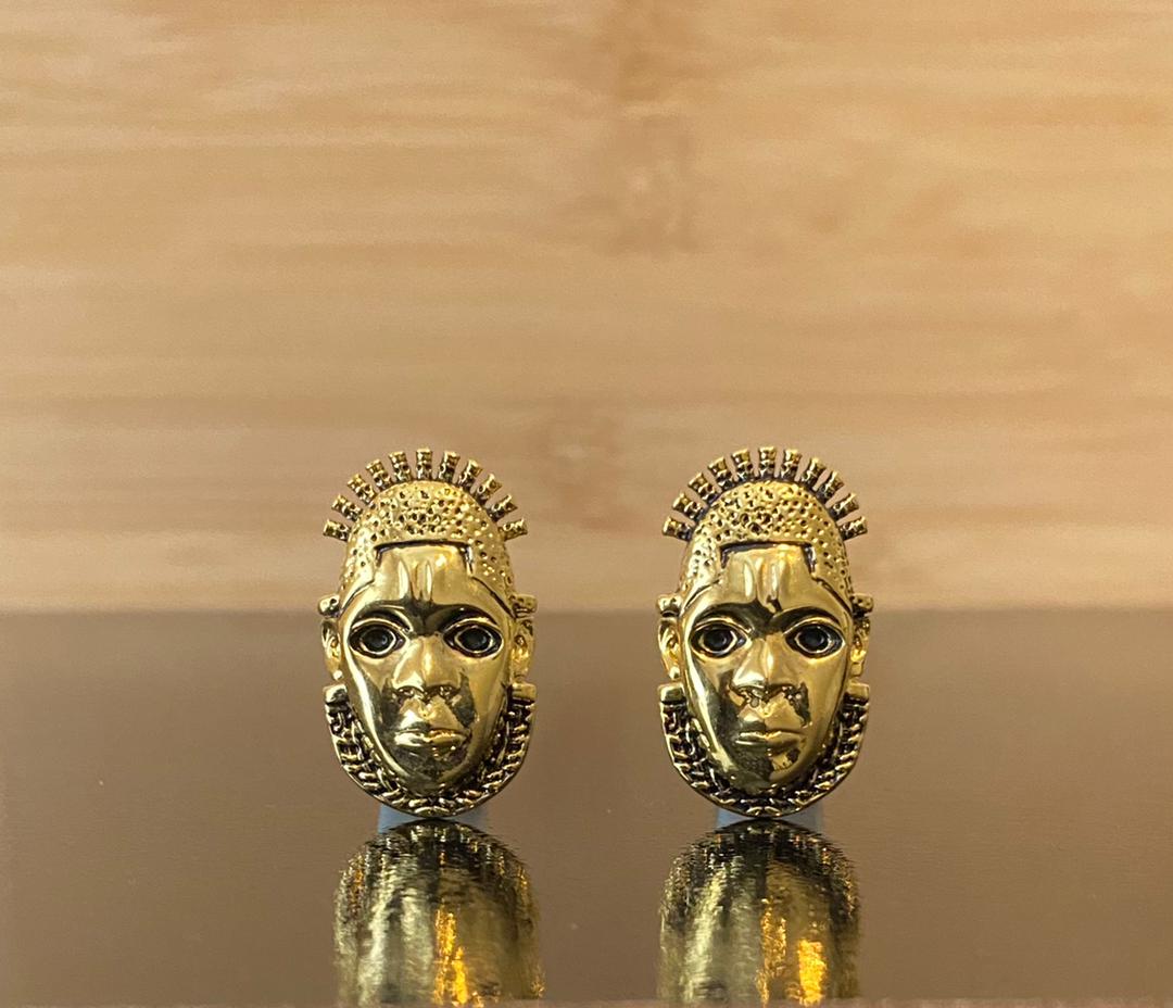 2shup Queen Idia/Benin/Ijoba Mask Cufflinks