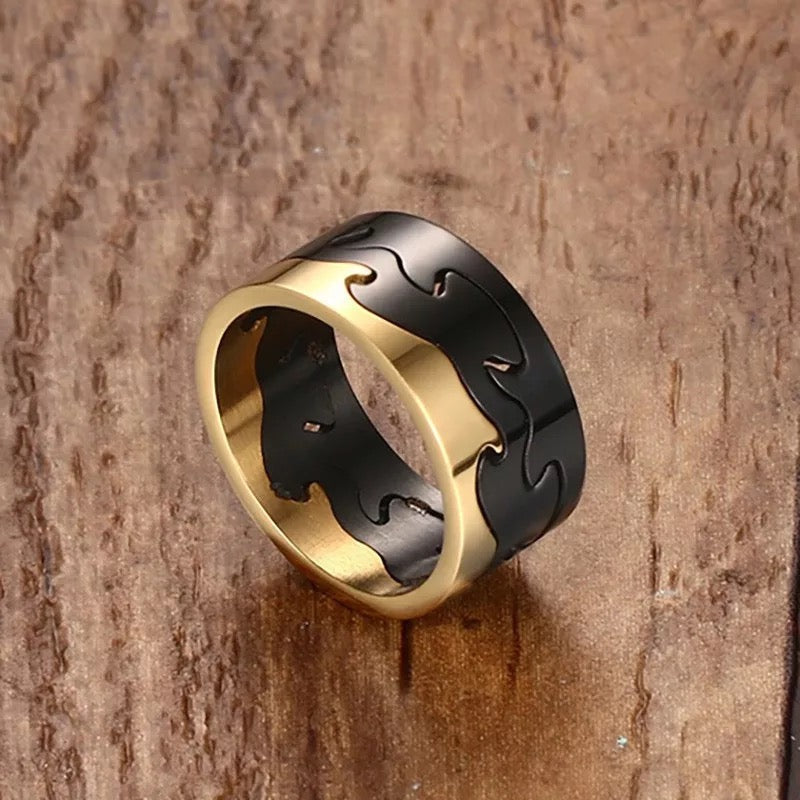 2shup Two Tone Large Puzzle Rings