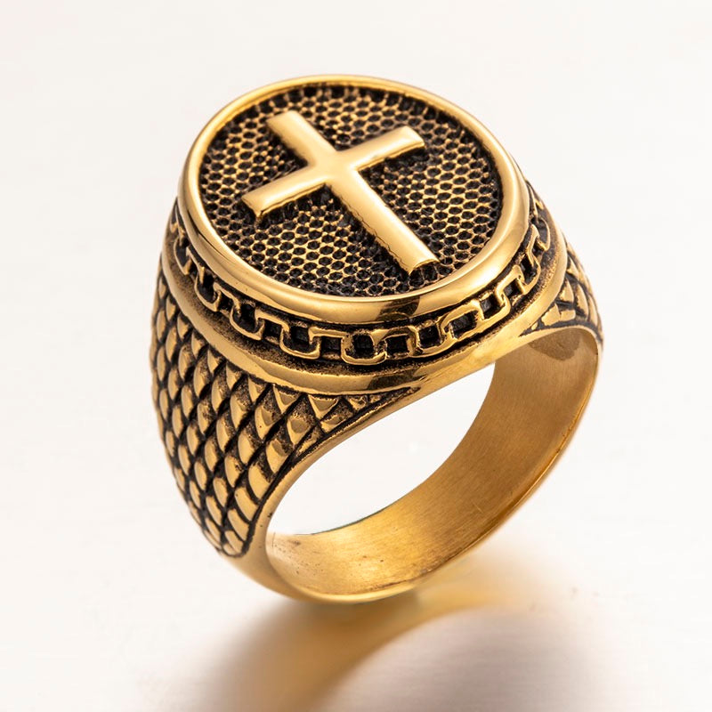 2shup Cross Signet Rings