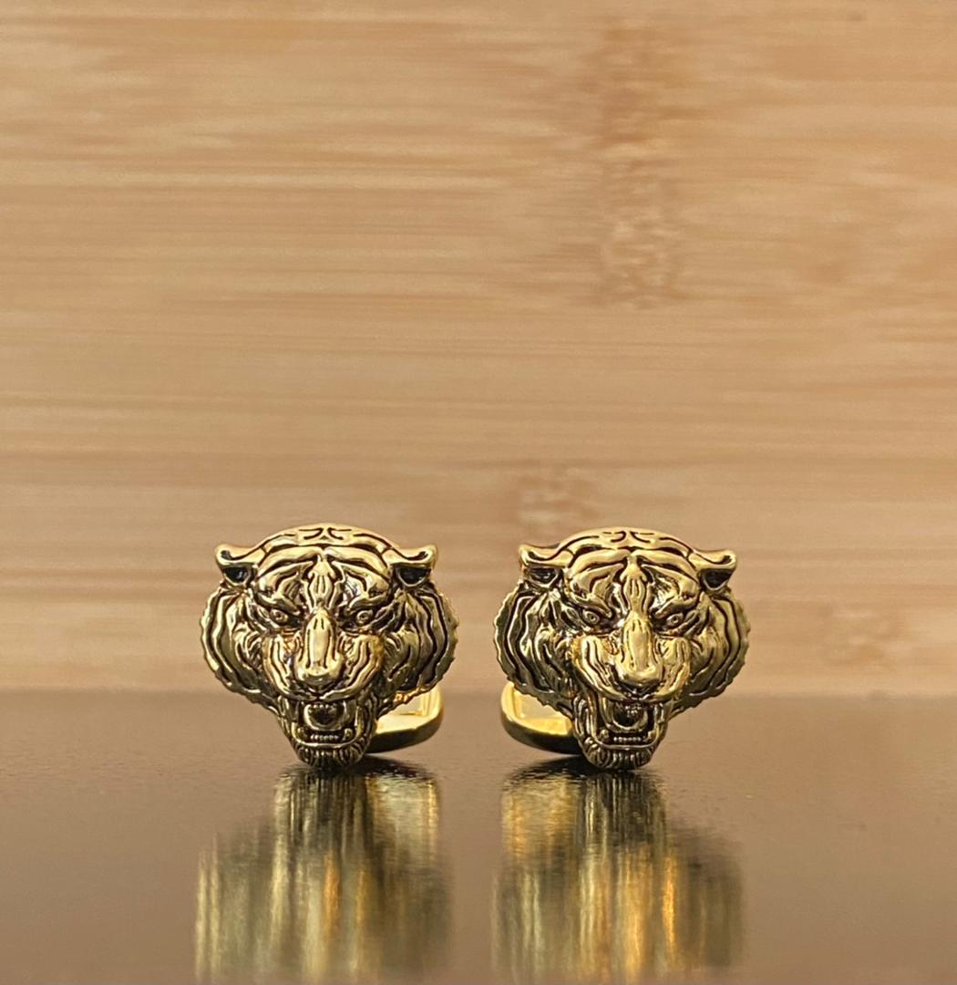 2shup Large Tiger Cufflinks