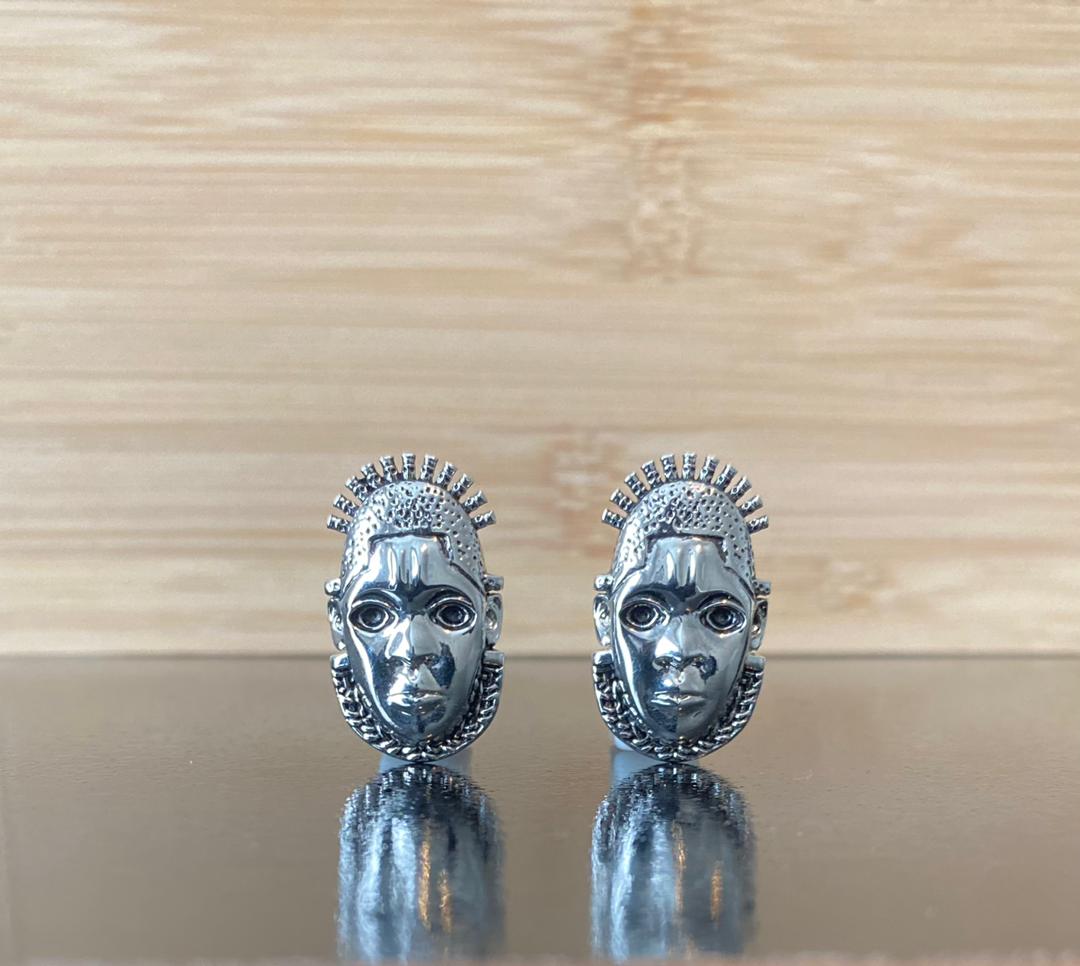 2shup Queen Idia/Benin/Ijoba Mask Cufflinks