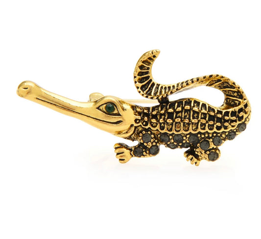 Vintage Crocodile Brooch