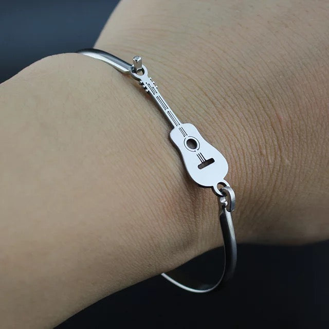 2shup 316L Steel Guitar Charm Bracelet