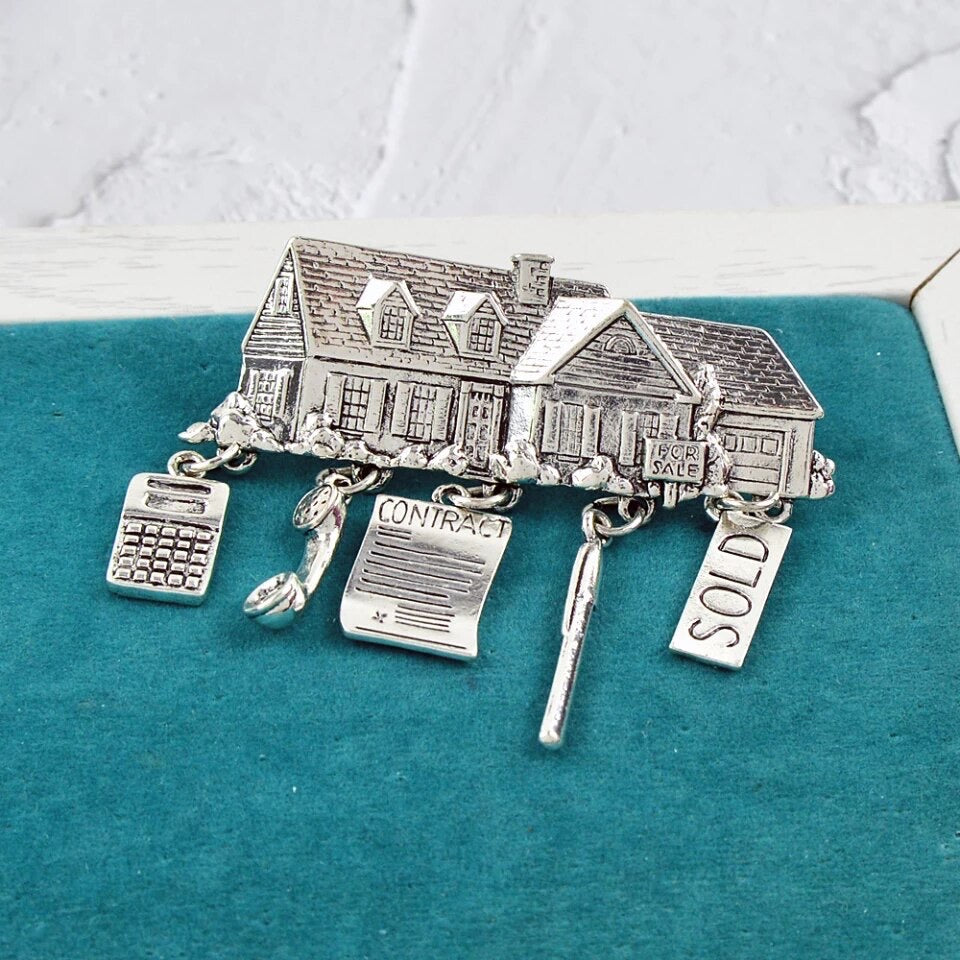 Realtor Real Estate Brooch