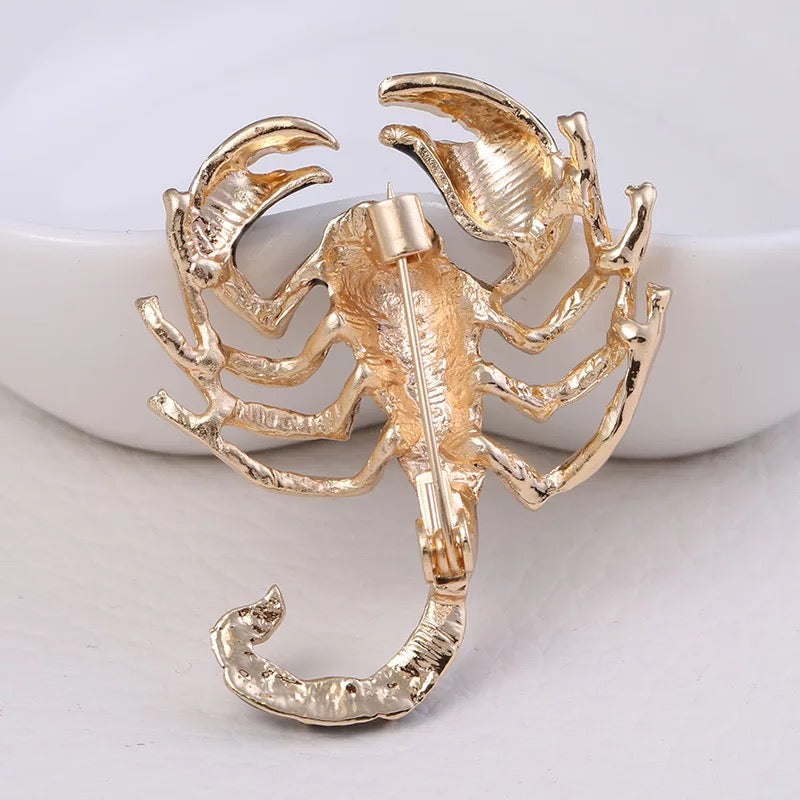 Enamel Scorpion Brooch