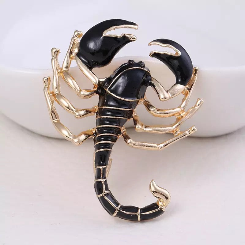 Enamel Scorpion Brooch