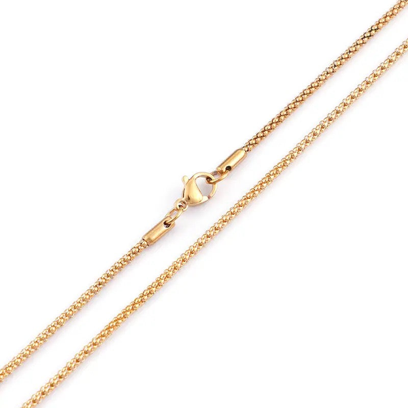 2mm Popcorn Link Chain Necklace