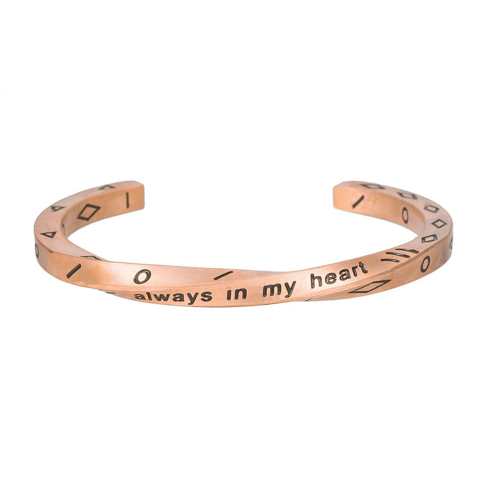 Always in My Heart Twisted Cuff Bracelet