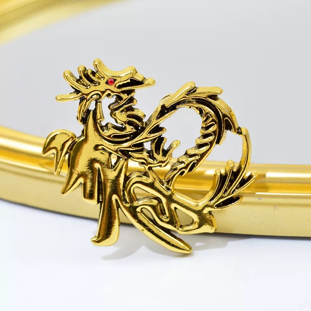 Large Chinese Dragon Brooch