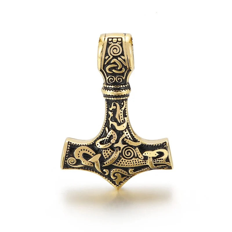 Norse Viking Thor Hammer 316L Stainless Steel Pendant