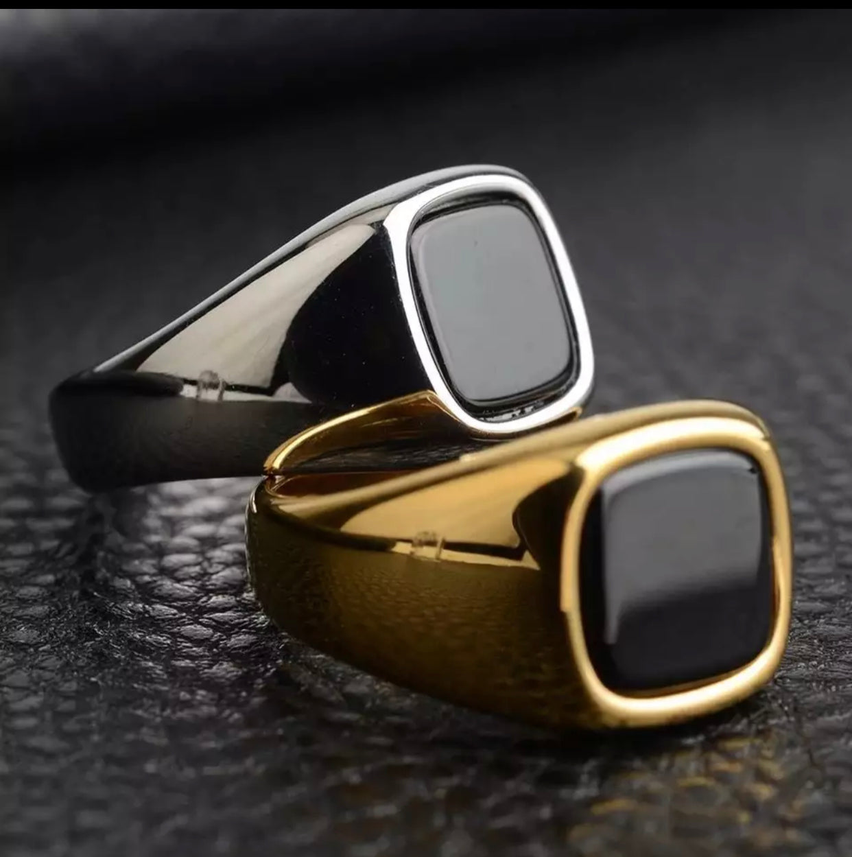 Smooth 316L Stainless Steel Signet Ring For Men