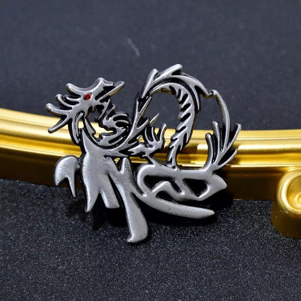 Large Chinese Dragon Brooch