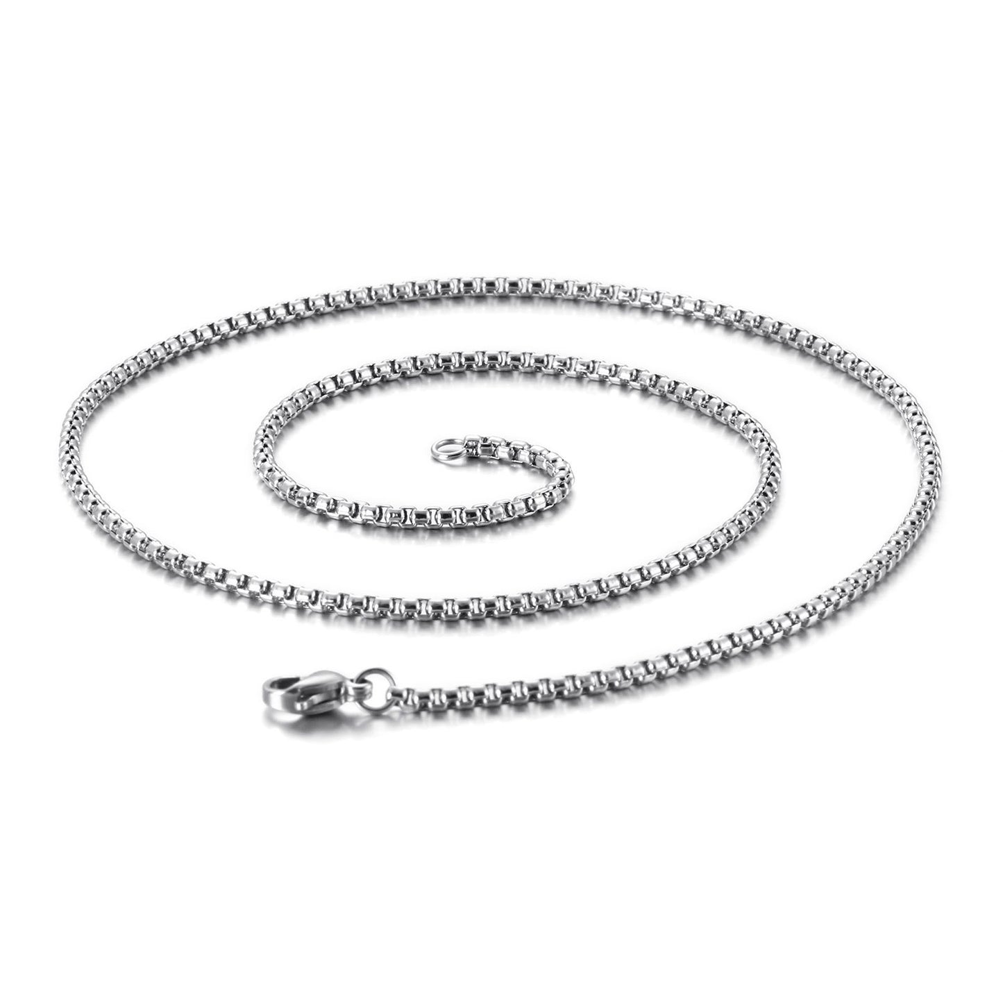 2mm Box Link Chain Necklace