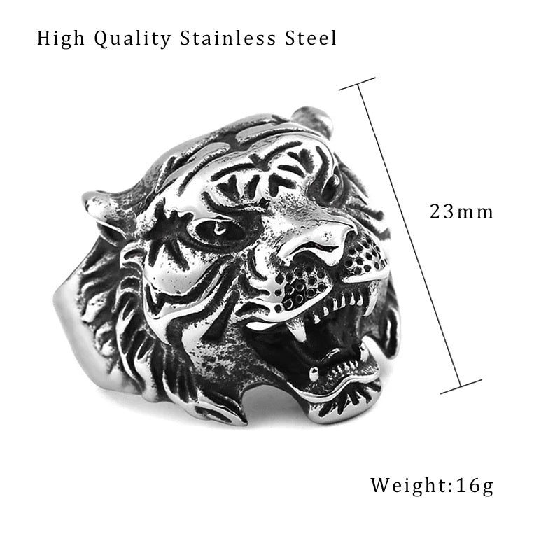 2shup Roaring Tiger 316L Stainless Steel Rings